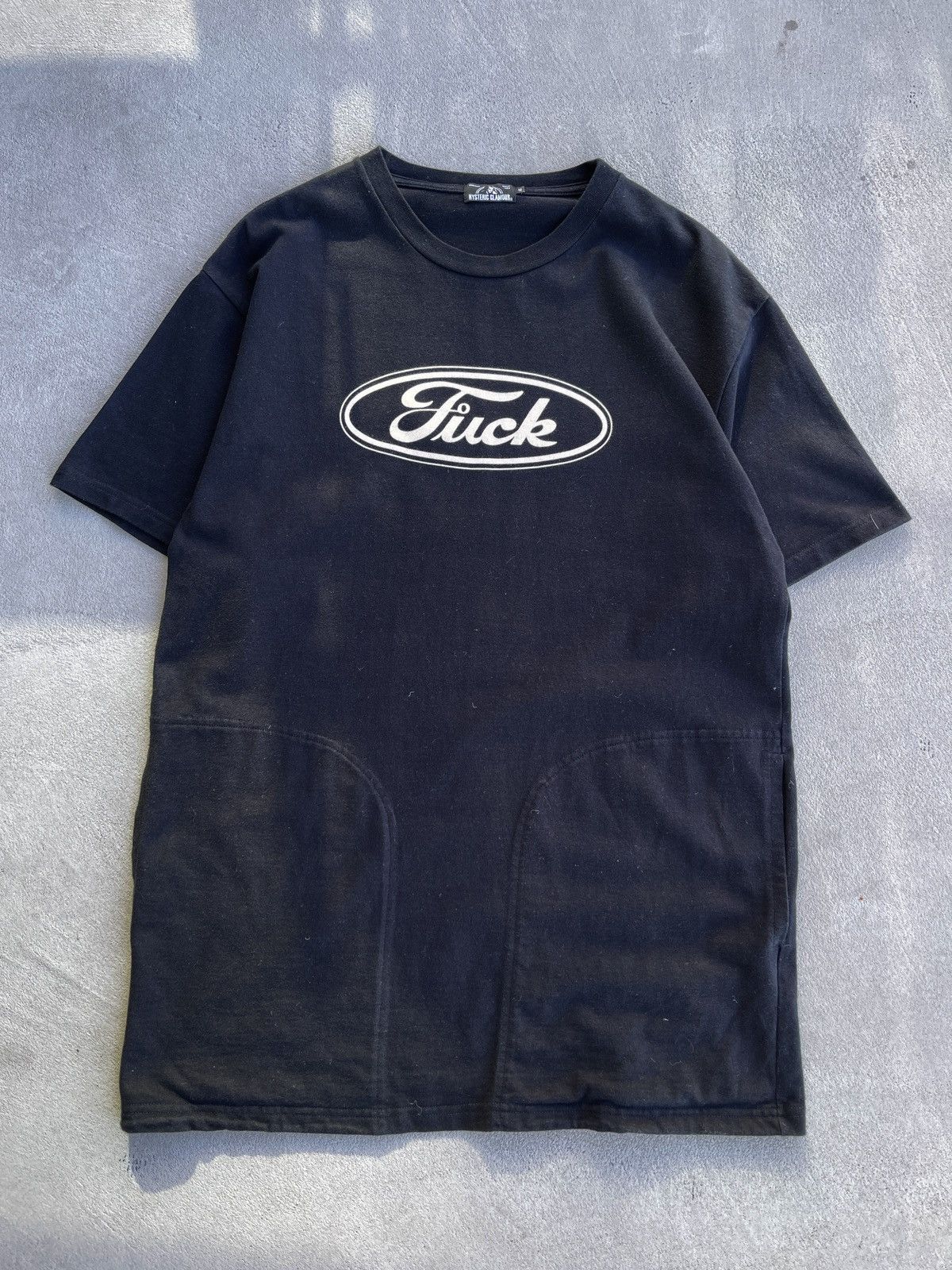 image of Steal! 2000S Hysteric Glamour Fuck Logo Ford Font Tee (M) in Black, Men's (Size Medium)