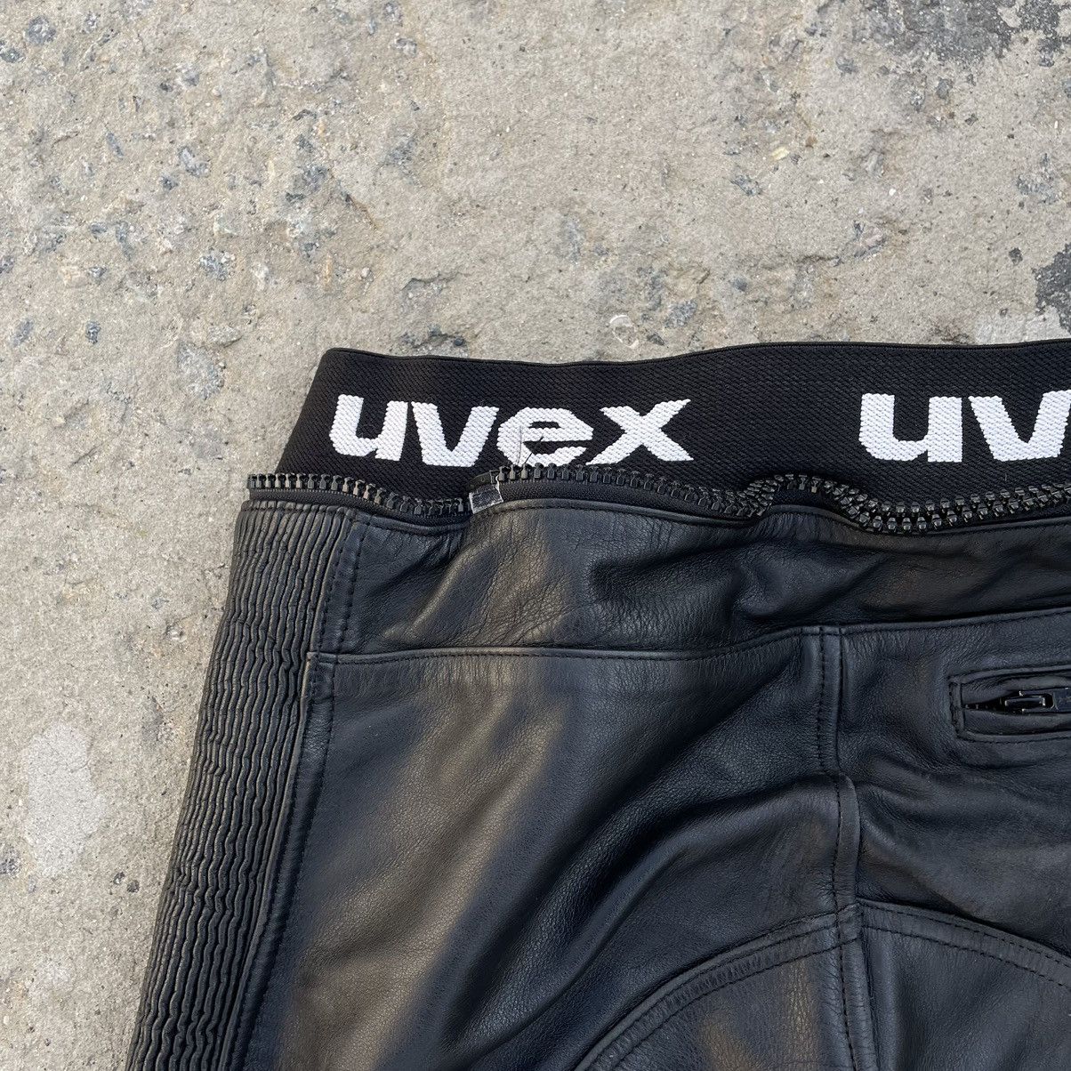 Leather × Vintage Vintage Leather Pants Moto Uvex 90s Y2K Style USA Size US 30 / EU 46 - 12 Thumbnail