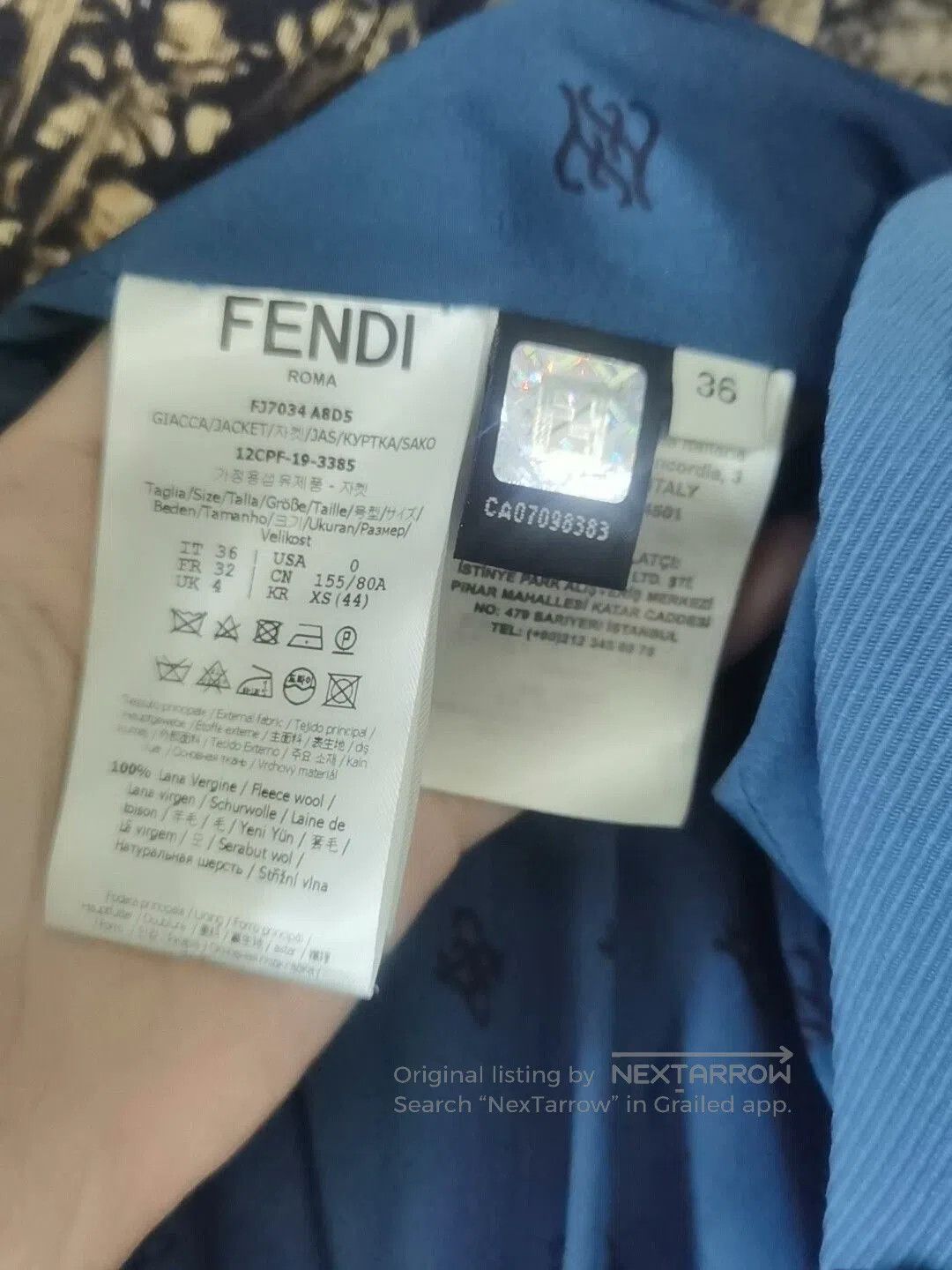 Fendi fendi blue outerwear with stylish design. Size US M / EU 48-50 / 2 - 6 Thumbnail