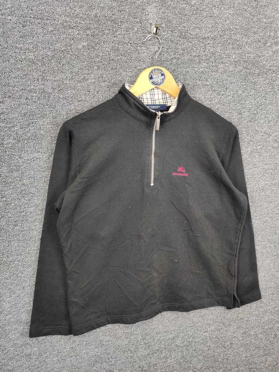 Burberry Vintage Burberry London Nova Check Half Zipper Sweatshirt Size US L / EU 52-54 / 3 - 5 Thumbnail