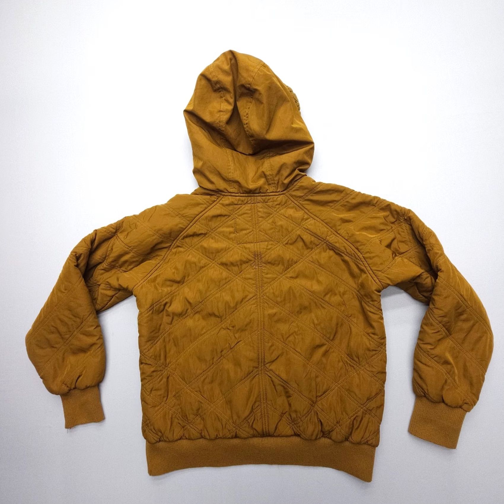 Prana Prana Esla Half Zip Pullover Womens Small Bronze Hooded Anorak Lined Quilted Full Zip Jacket Subtle Stain Included Size S / US 4 / IT 40 - 2 Thumbnail