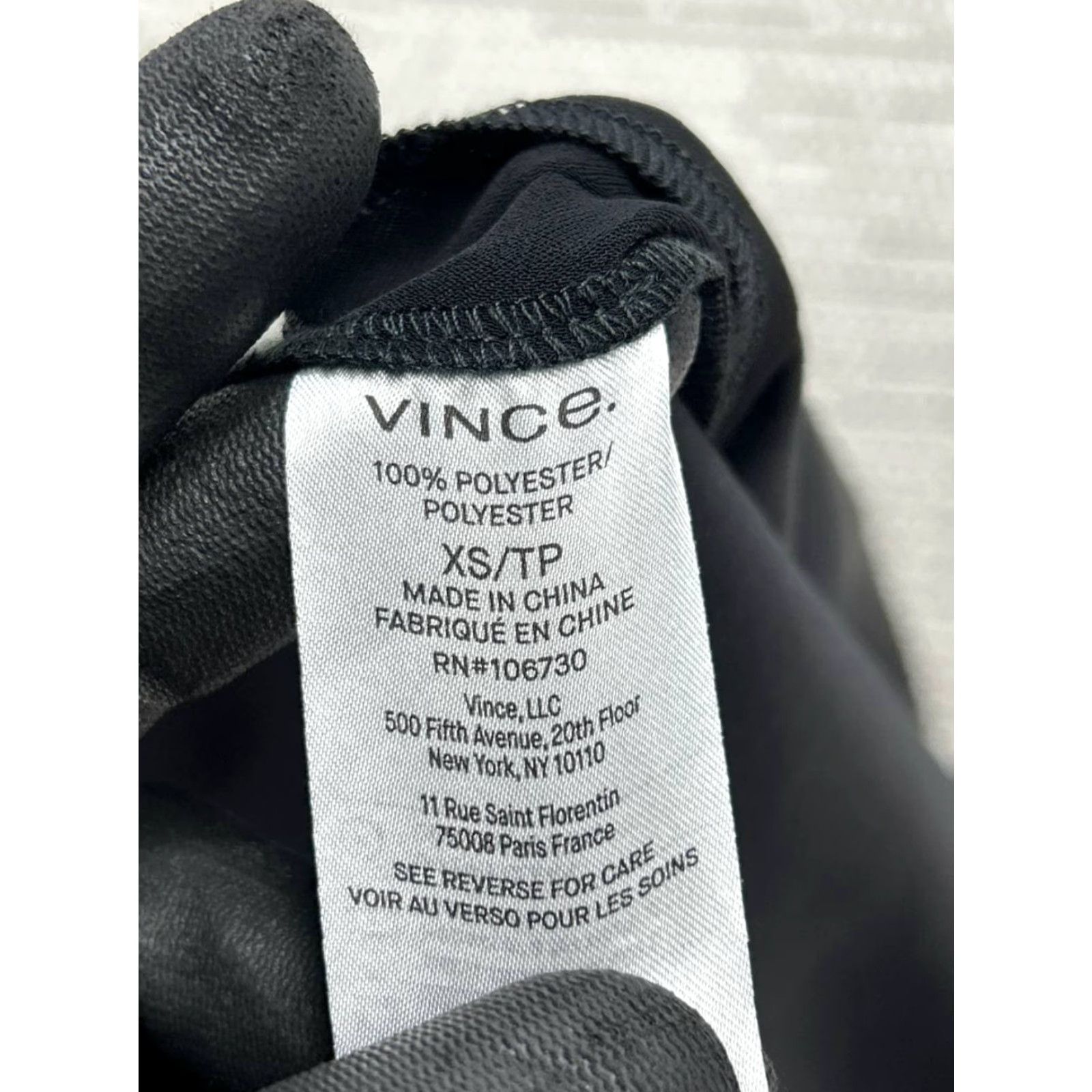 Vince Vince Blouson Dress Womens XS Black Short Sleeve V-Neck Pullover Party/Cocktail Casual 3/4? Size XS / US 0-2 / IT 36-38 - 4 Thumbnail