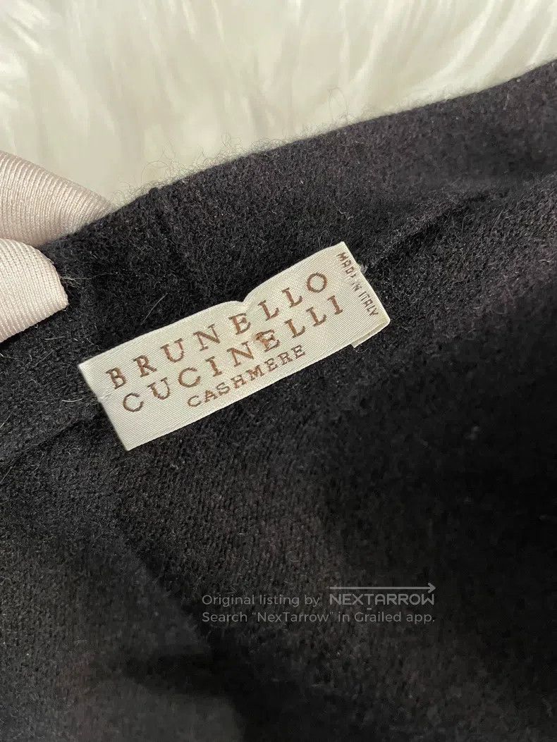 Brunello Cucinelli Brunello Cucinelli Black cashmere studded loose sweater Size M / US 6-8 / IT 42-44 - 3 Thumbnail