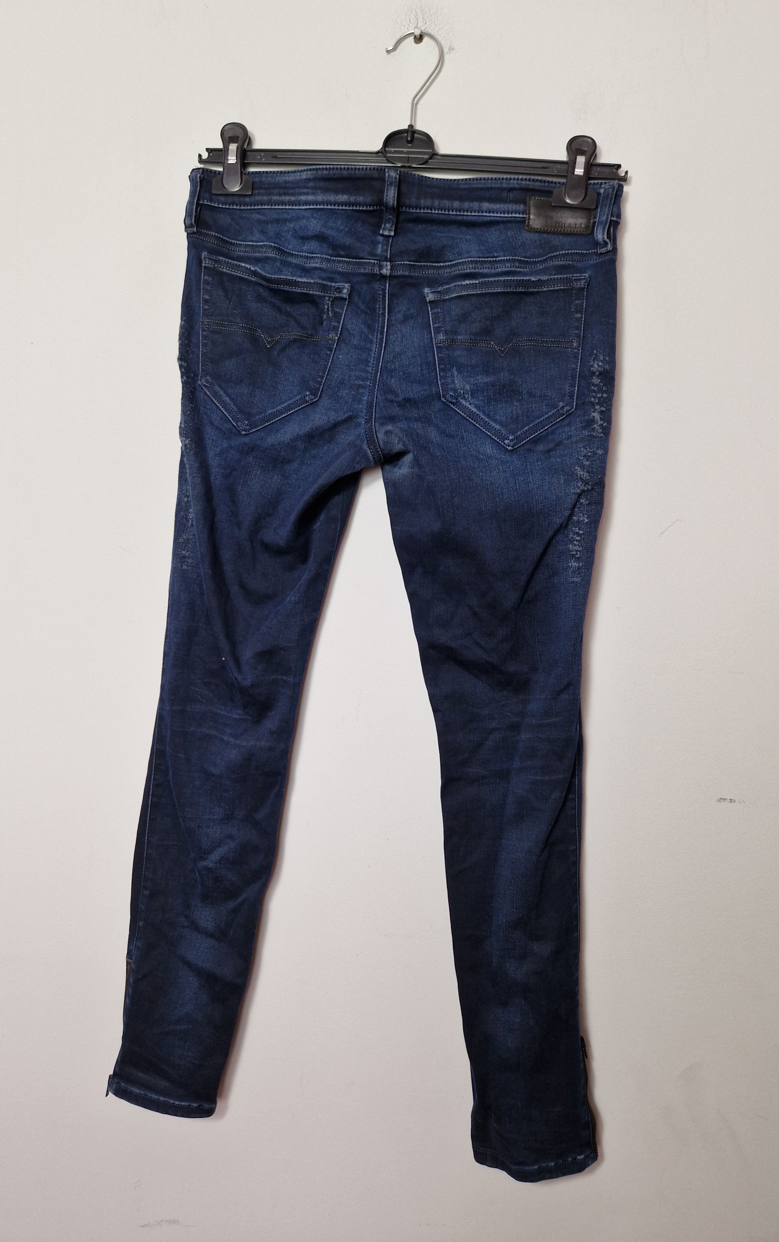 Diesel × Vintage Diesel Skinny Low Zip Super Slim Skinny Low Waist pants Size 26" / US 2 / IT 38 - 2 Thumbnail
