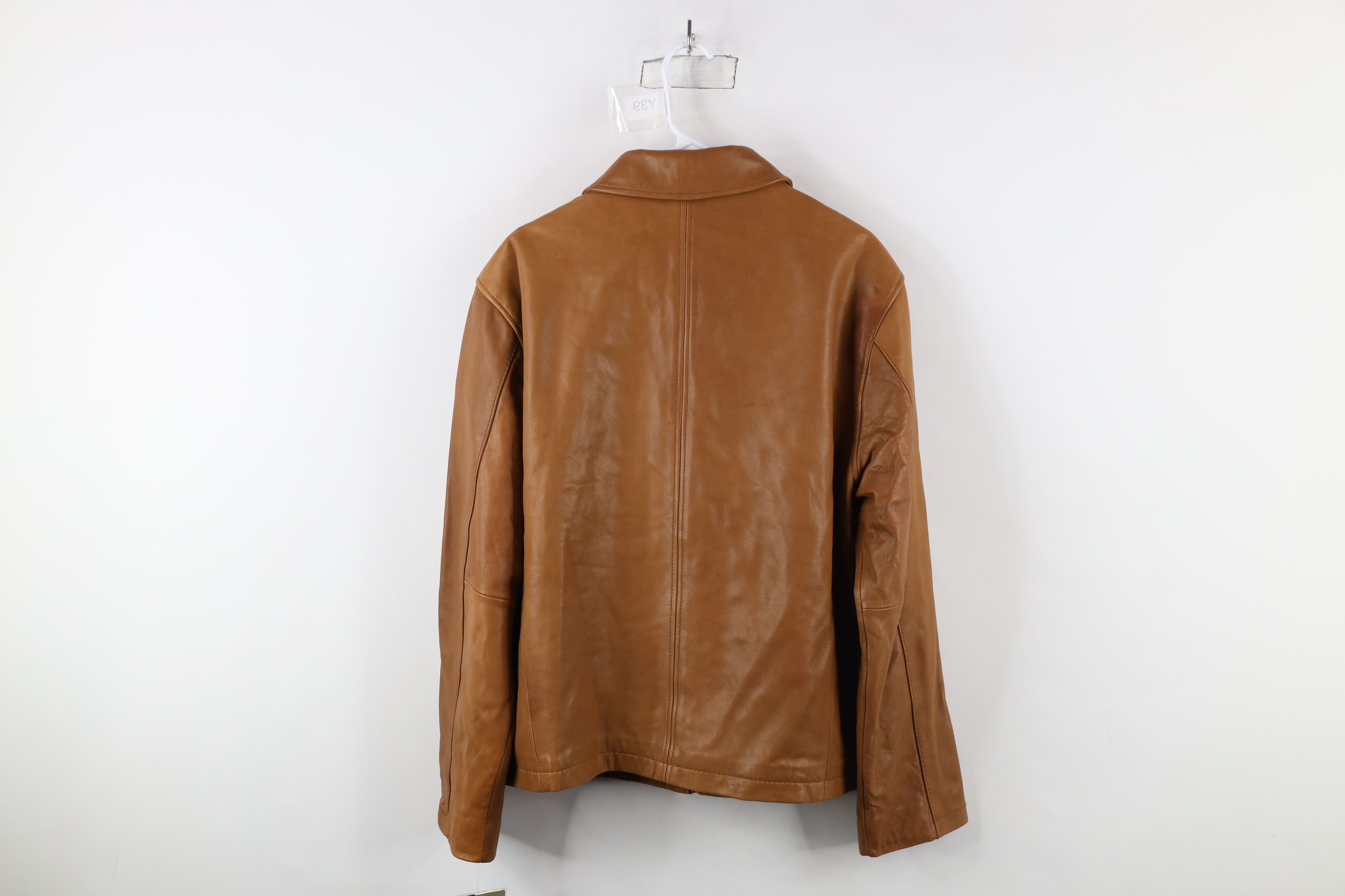 Vintage Deadstock Vintage 90s Streetwear Leather Jacket Brown Size US L / EU 52-54 / 3 - 15 Thumbnail