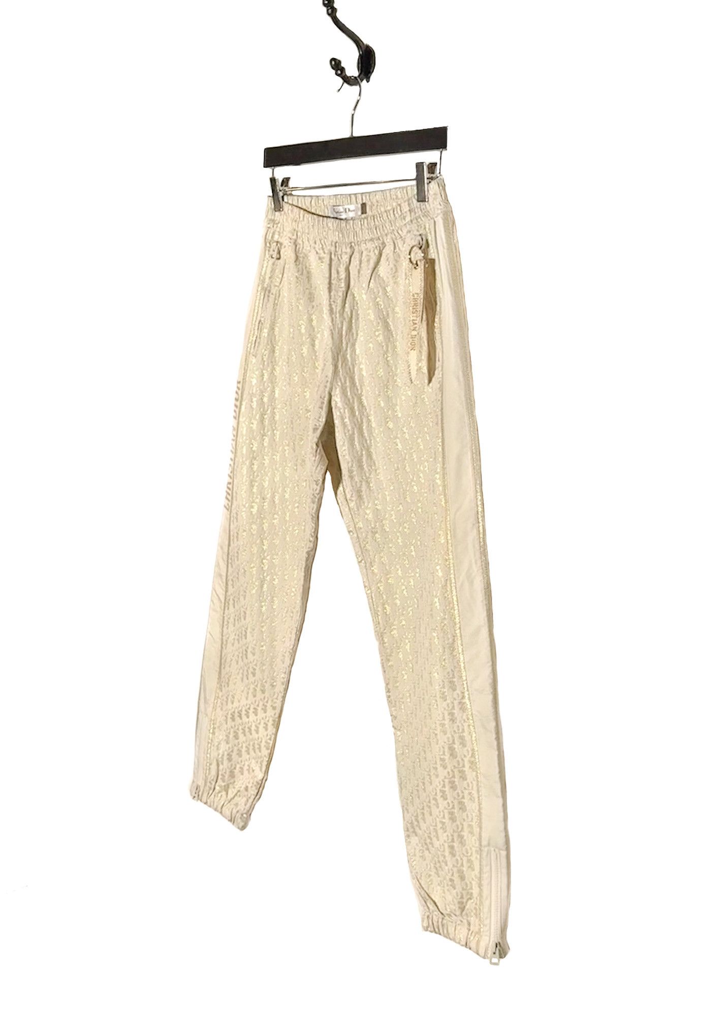 Dior Dior Oblique Gold Technical Taffeta Track Pants Size 26" / US 2 / IT 38 - 2 Thumbnail