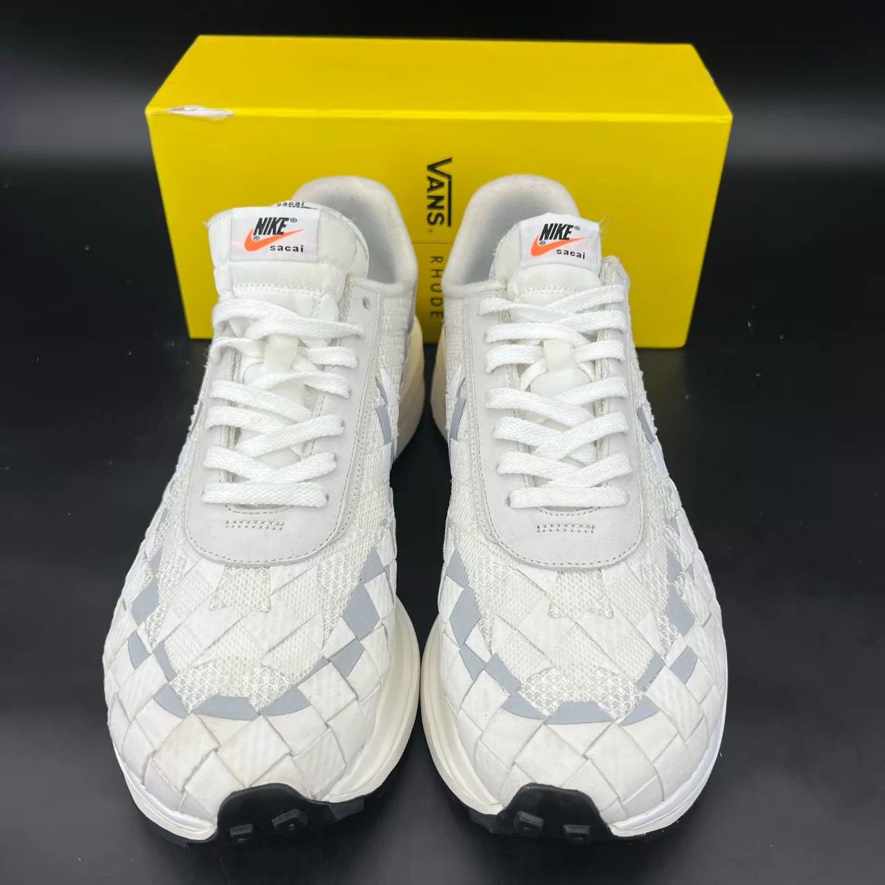 Sacai sacai vaporwaffle white woven 47 99new Size US 14 / EU 47 - 4 Thumbnail