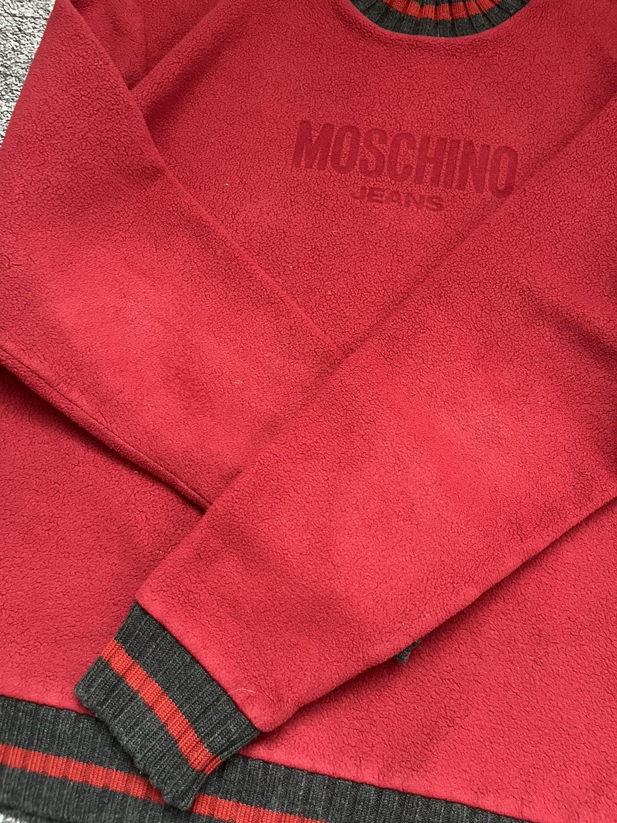 Moschino Vintage Moschino Big Logo Moschino Fleece Sweatshirt Red XXL Size US XXL / EU 58 / 5 - 4 Thumbnail
