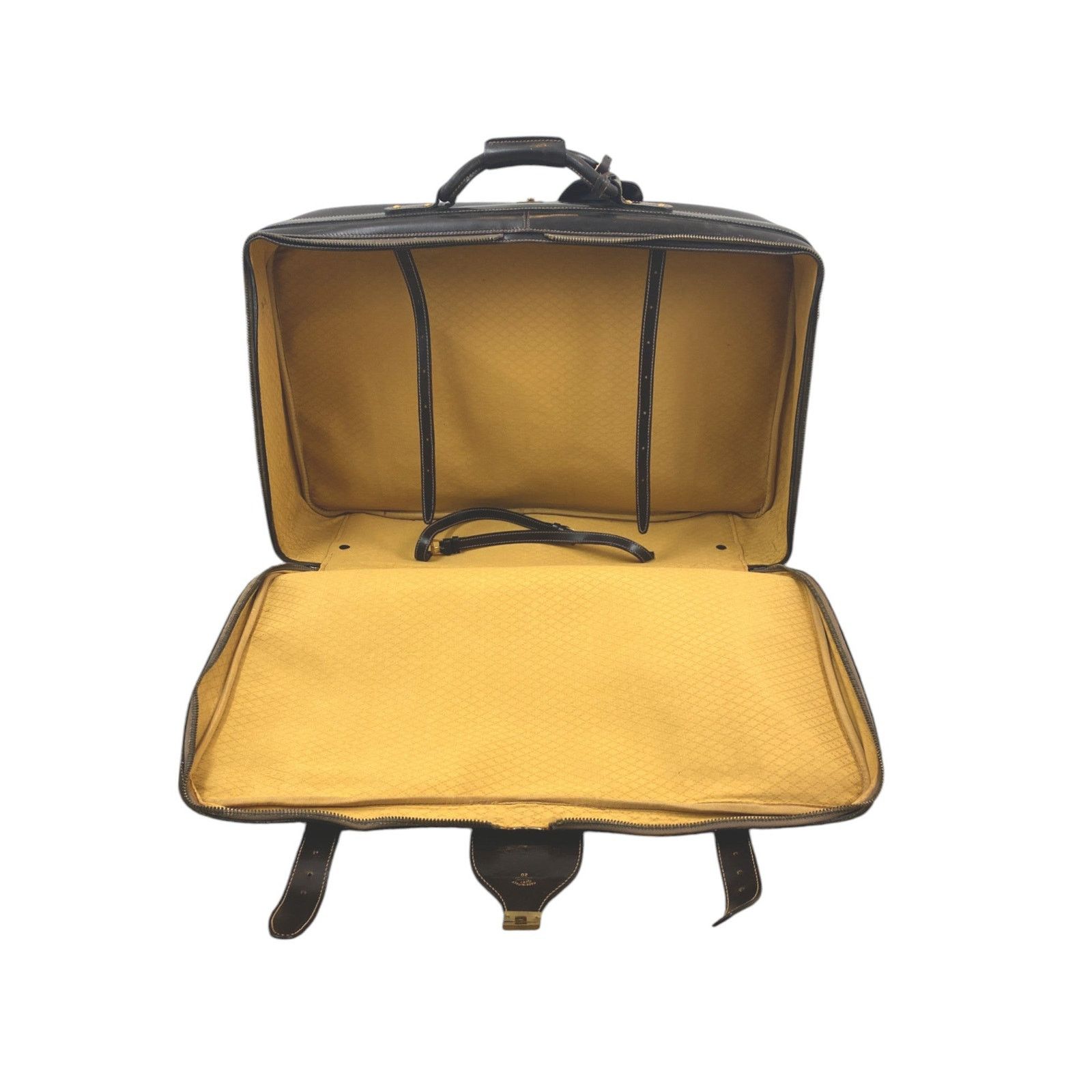 Gucci 80s Brown Monogram Webstripe Suede Suitcase Size ONE SIZE - 11 Thumbnail