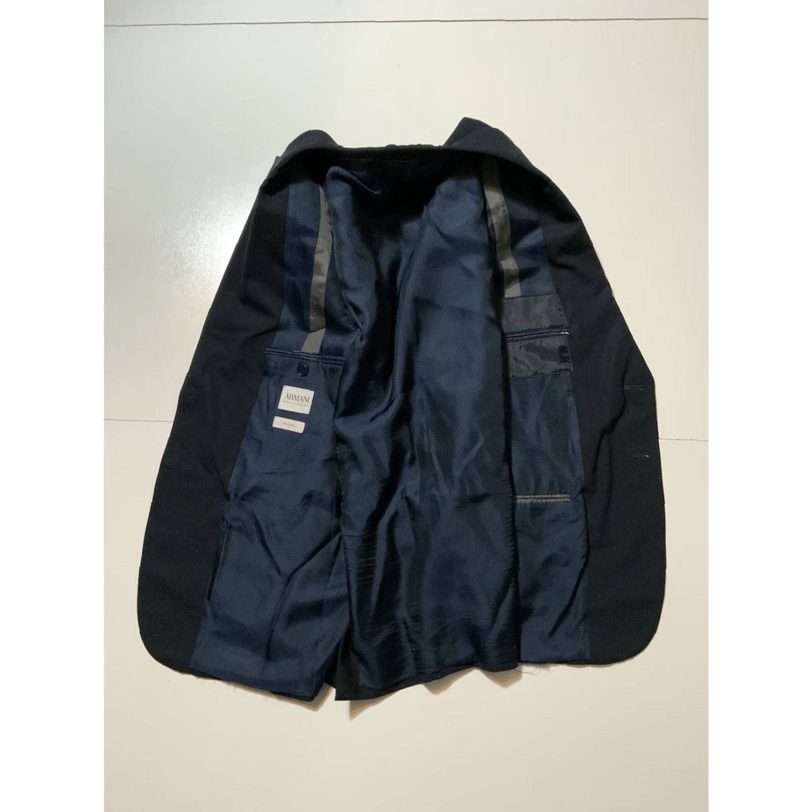 Armani Armani Collezioni M Line Blazer Navy Wool Two Button Sportscoat Jacket Sz. 50 Mens Regular Size 50 Blues Size 50R - 4 Thumbnail