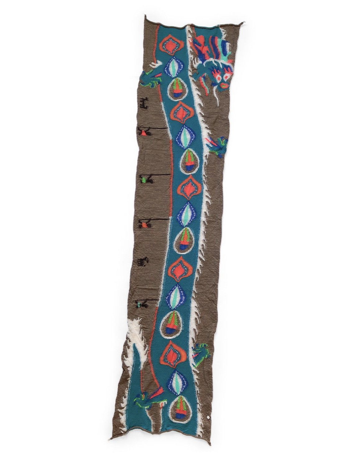 Kapital Kapital Fulled wool Dragon Dance HAPPY Scarf Muffler Size ONE SIZE - 1 Preview