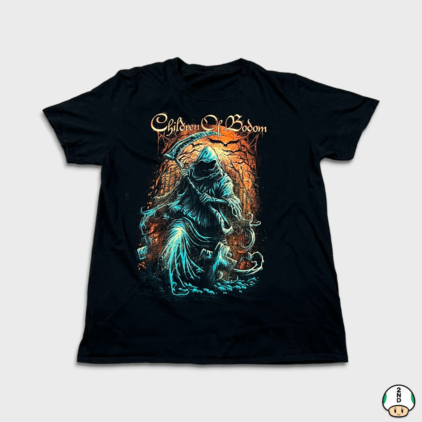 Band Tees × Vintage Vintage Children of Bodom T Shirt Small Grim Reaper Band Tee Size US S / EU 44-46 / 1 - 1 Thumbnail
