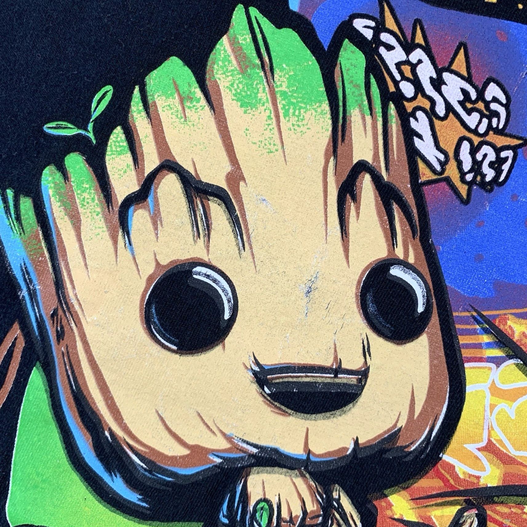 Vintage Funko Pop Marvel I Am Groot T Shirt Men XL Black Comic Movie Graphic Short Sleeve Size US XL / EU 56 / 4 - 6 Thumbnail