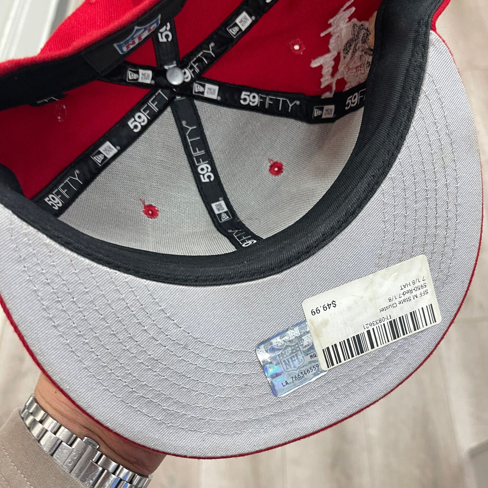 New Era New Era Scarlet San Francisco 49ers City Cluster Hat 7 1/8 Size ONE SIZE - 6 Thumbnail