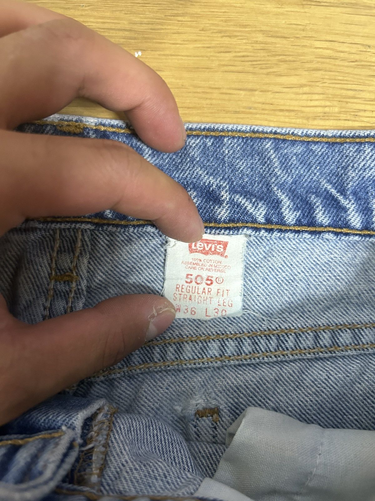 Levi's Vintage Levis 505 Orange Tab Size US 34 / EU 50 - 3 Thumbnail