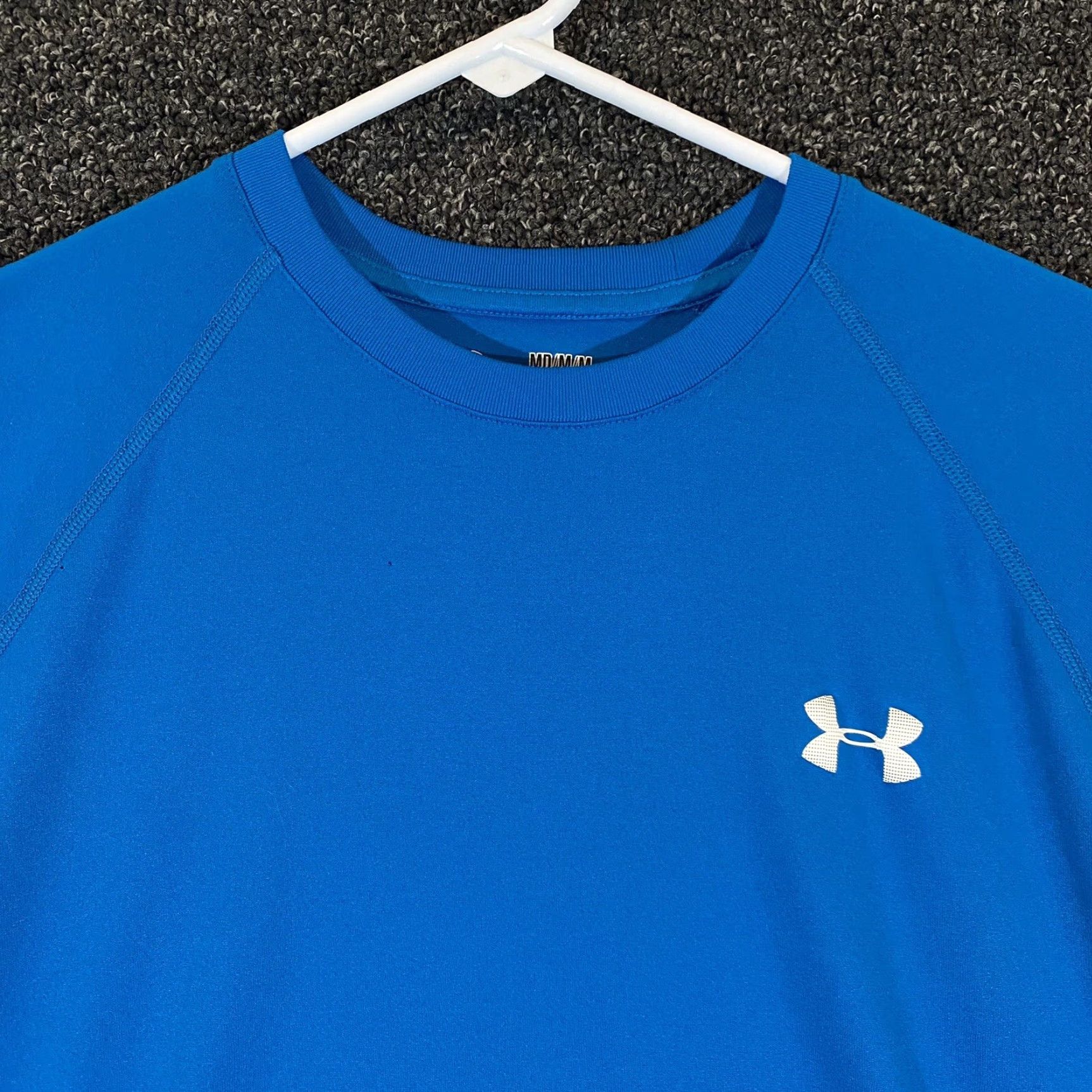 Under Armour Under Armour Shirt Mens M Blue HeatGear Crew T-Shirt Workout Gym Tee Logo Active Fitness Training Size US M / EU 48-50 / 2 - 2 Thumbnail