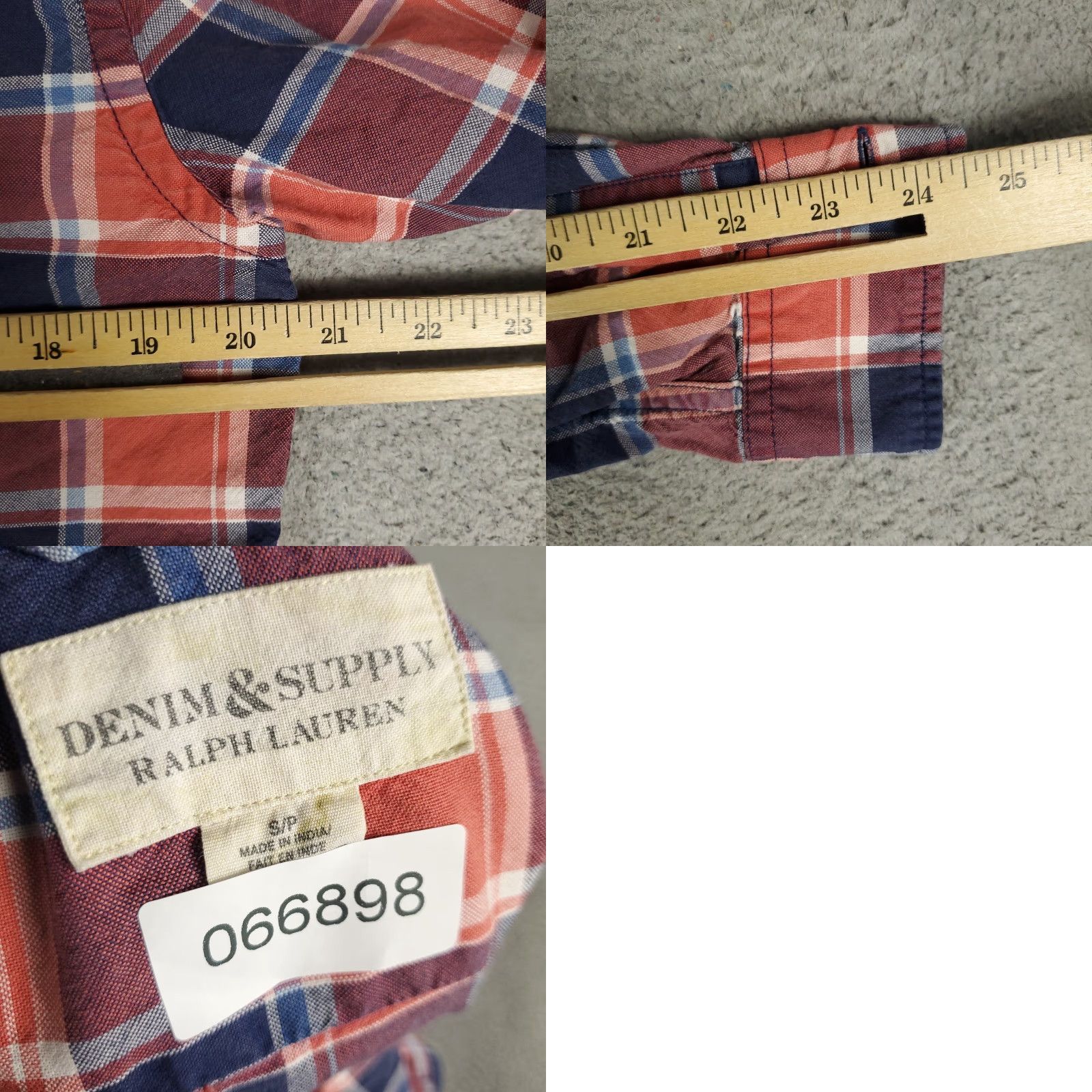 Ralph Lauren Denim & Supply Ralph Lauren Shirt Mens Small Red Plaid Button Up Long Sleeve Shirt Size US S / EU 44-46 / 1 - 8 Thumbnail