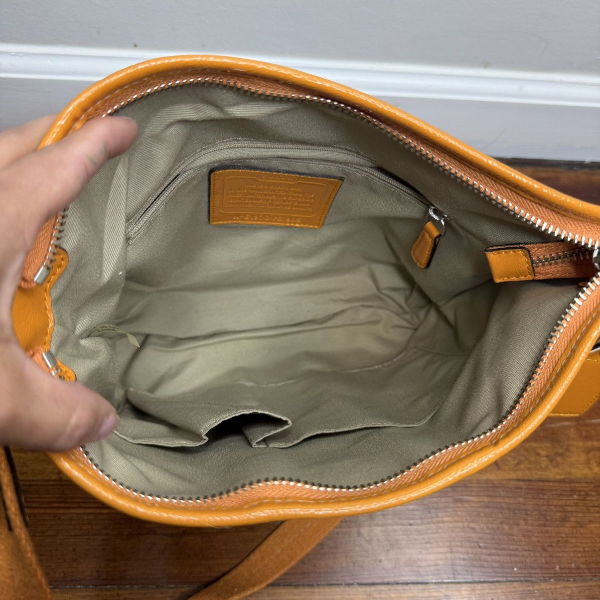 Coach Coach Khaki Signature Crossbody with Orange Trim Size ONE SIZE - 8 Thumbnail