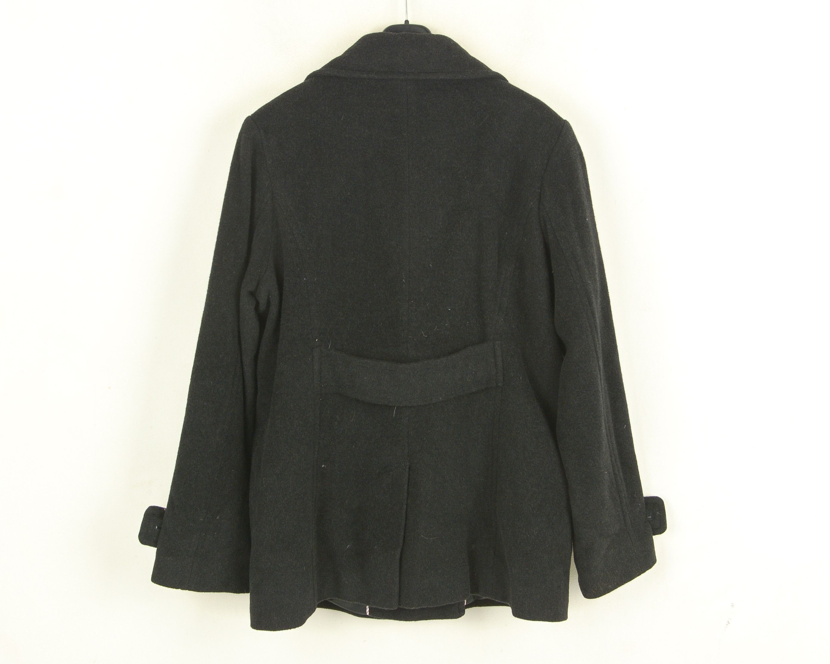 Lands' End Wool Jacket L Cashmere Pea Coat Mac Trench Winter Classic Size L / US 10 / IT 46 - 4 Thumbnail