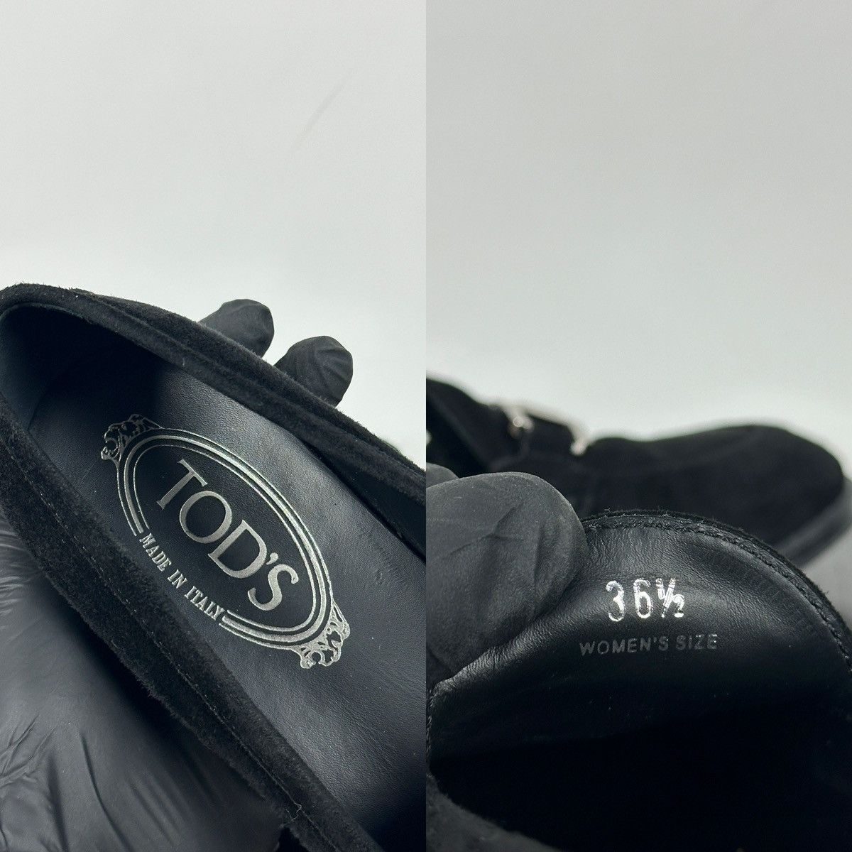 Tod's Tod’s Black Suede Horsebit Buckle Loafers Size US 6.5 / IT 36.5 - 24 Thumbnail