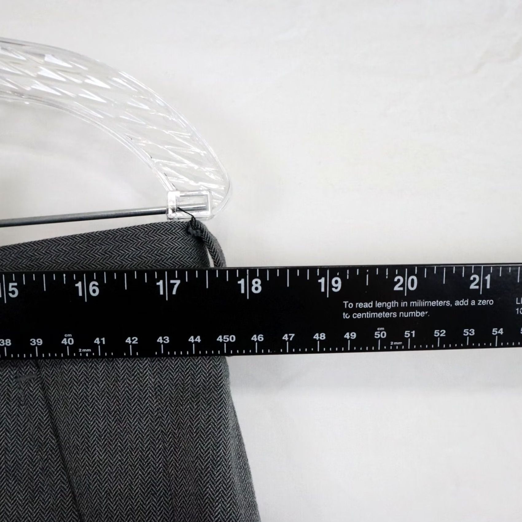 Vintage J. Ferrar Pants Mens 34x32 Slim Fit Dress Pants Gray Herringbone Flat Front City Classic Size US 34 / EU 50 - 4 Thumbnail