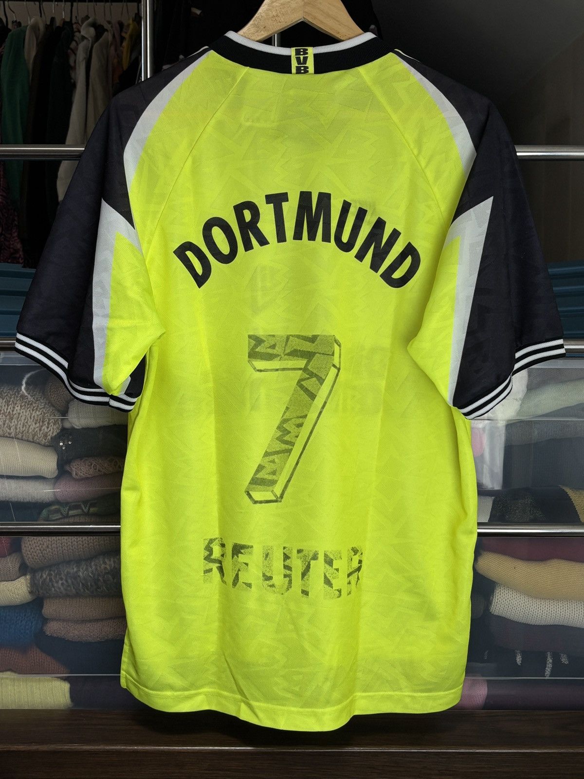 Nike 90s Nike #7 Reuter Borussia Dortmund BVB Soccer Jersey Size US M / EU 48-50 / 2 - 3 Thumbnail