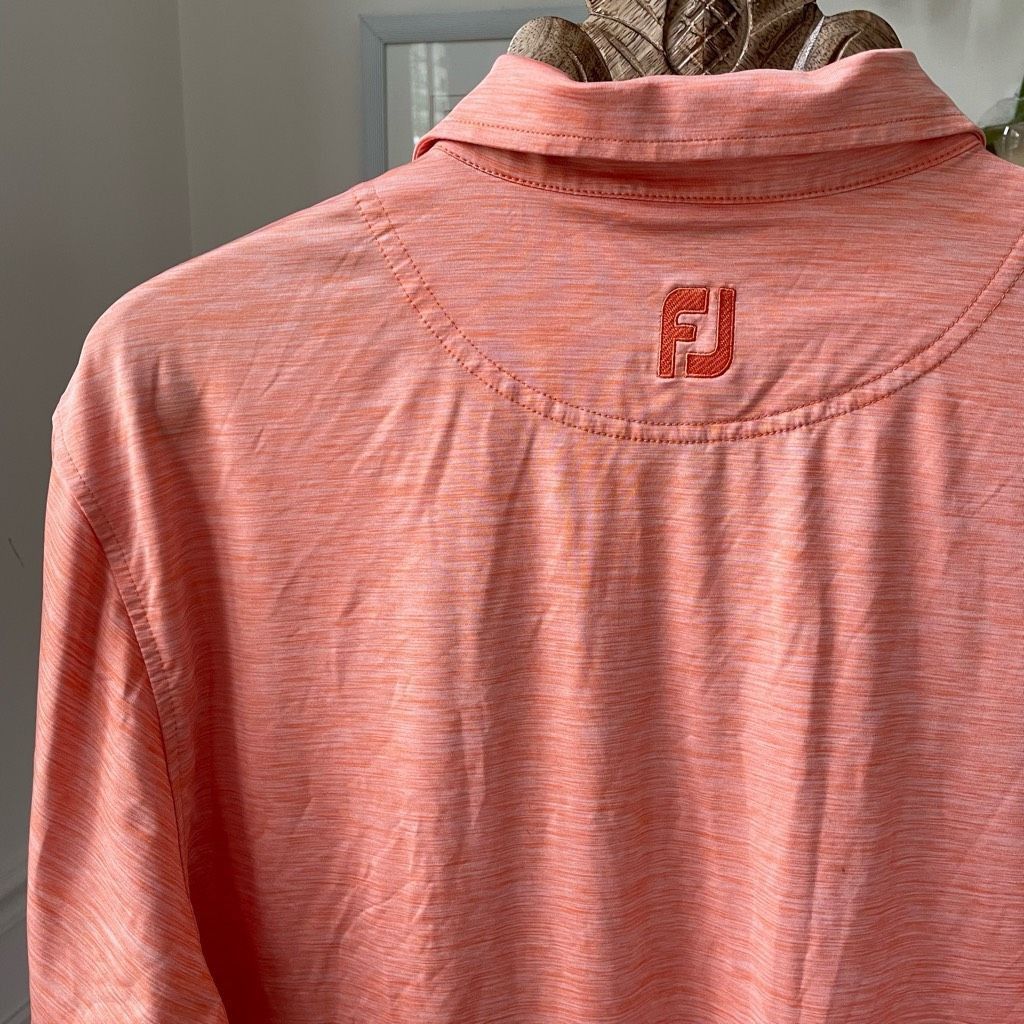 Footjoy FootJoy Orange Heather Moisture Wicking Polo Golf Shirt Orch Size US L / EU 52-54 / 3 - 4 Thumbnail
