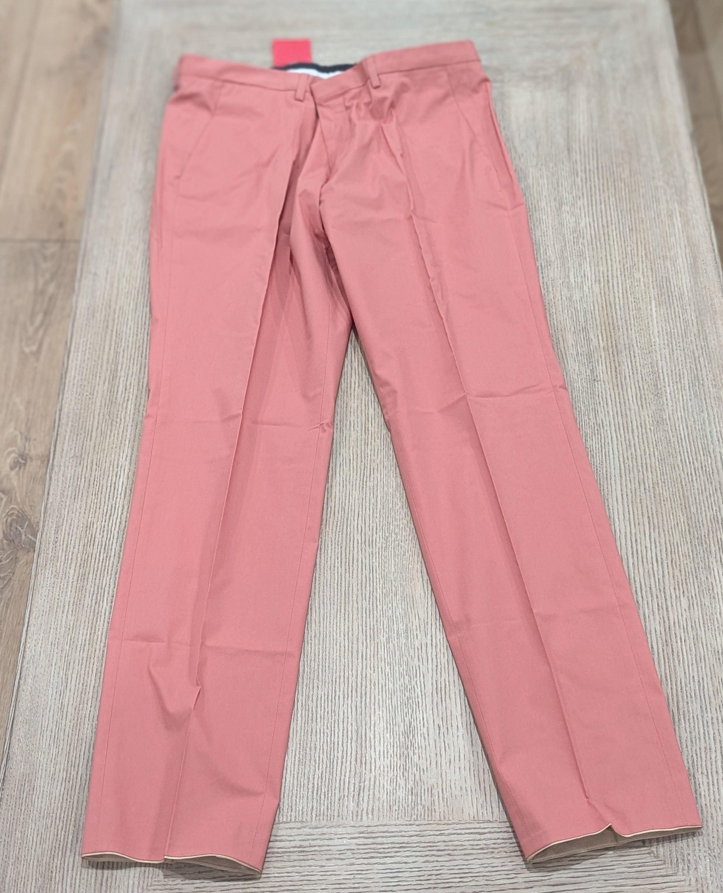 Hugo HUGO Hugo Boss "Hesten" Stretch Cotton Dress Pants Pink 34 Size US 34 / EU 50 - 1 Thumbnail