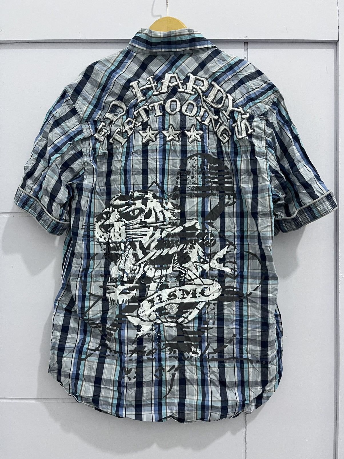 Ed Hardy Rare Ed hardy Tattoing Big Logo Shirt Size US M / EU 48-50 / 2 - 6 Thumbnail
