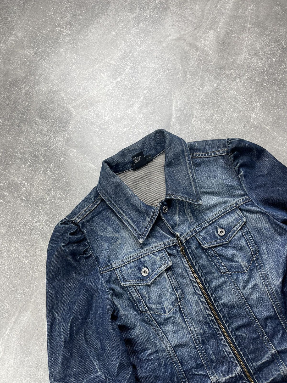 Diesel Women’s Vintage Y2K Denim Jacket M Distressed Cropped