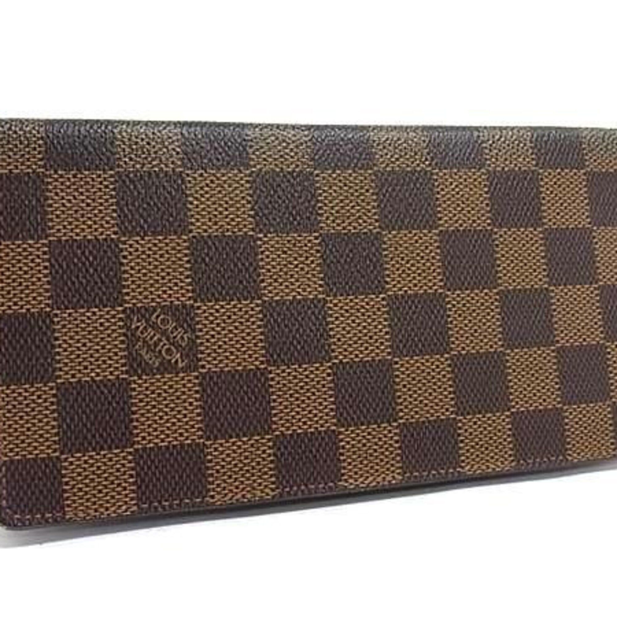 Louis Vuitton Louis Vuitton Long Wallet Portefeuille Cartes Crédit N61823 Ebene Damier Men's Bi-fold Size ONE SIZE - 1 Thumbnail