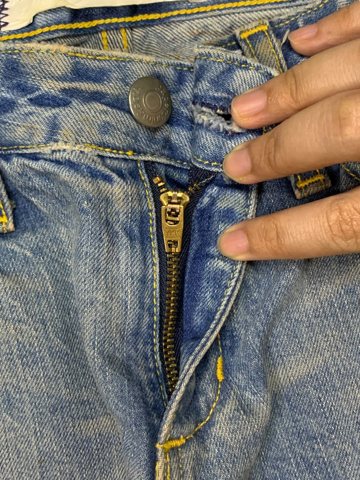 Paper Denim & Cloth Vintage USA Paper Denim & Cloth Distressed Flare Jeans Size 27" / US 4 / IT 40 - 3 Thumbnail
