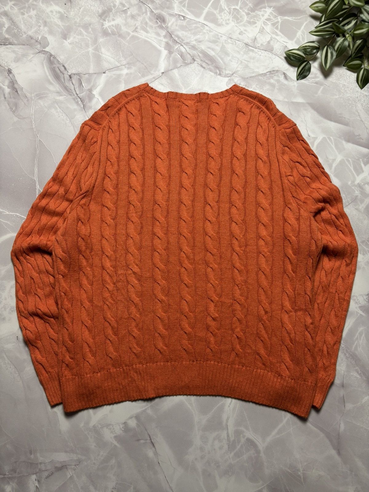 Polo Ralph Lauren Polo Ralph Lauren Cable-Knit Cotton Sweater Orange Mens 2XL Size US XXL / EU 58 / 5 - 6 Thumbnail