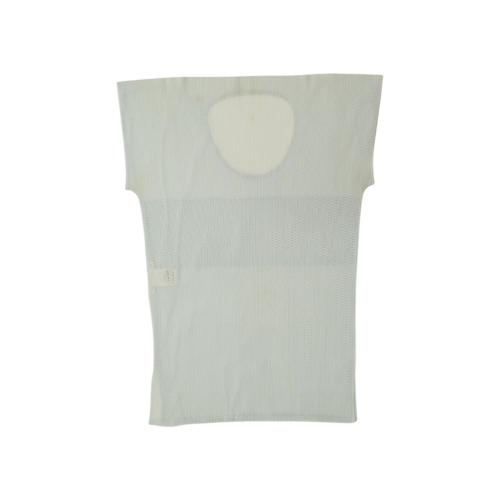 Issey Miyake Pleats Please Blue Round Neck Top Size L / US 10 / IT 46 - 2 Thumbnail