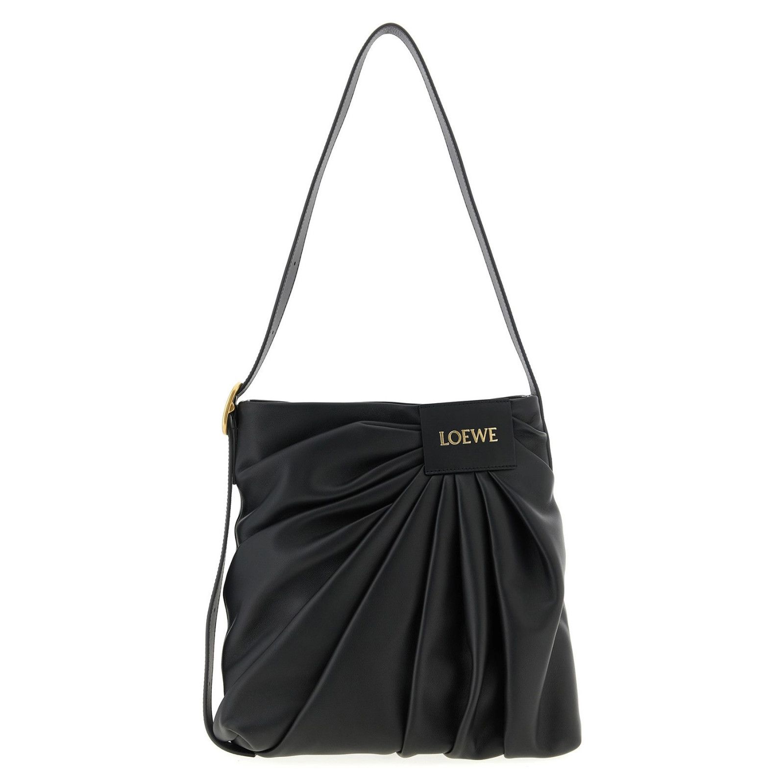 Loewe LOEWE Draped Tote Black Leather Shoulder Bag New & Authentic Size ONE SIZE - 1 Thumbnail