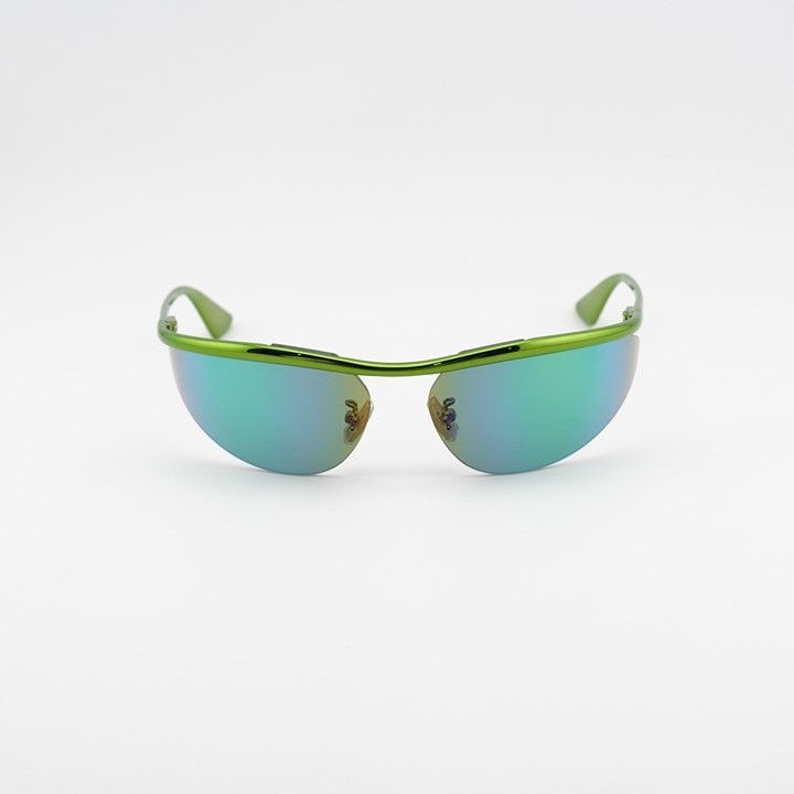 Bottega Veneta Bottega Veneta BV1174S 003 Sunglasses Green Cat Eye Frame Size ONE SIZE - 5 Thumbnail