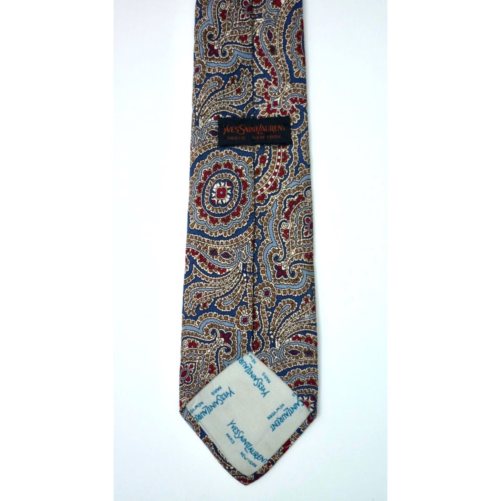Yves Saint Laurent Yves Saint Laurent Men's Vintage Luxury Silk Tie Paisley Size ONE SIZE - 6 Thumbnail