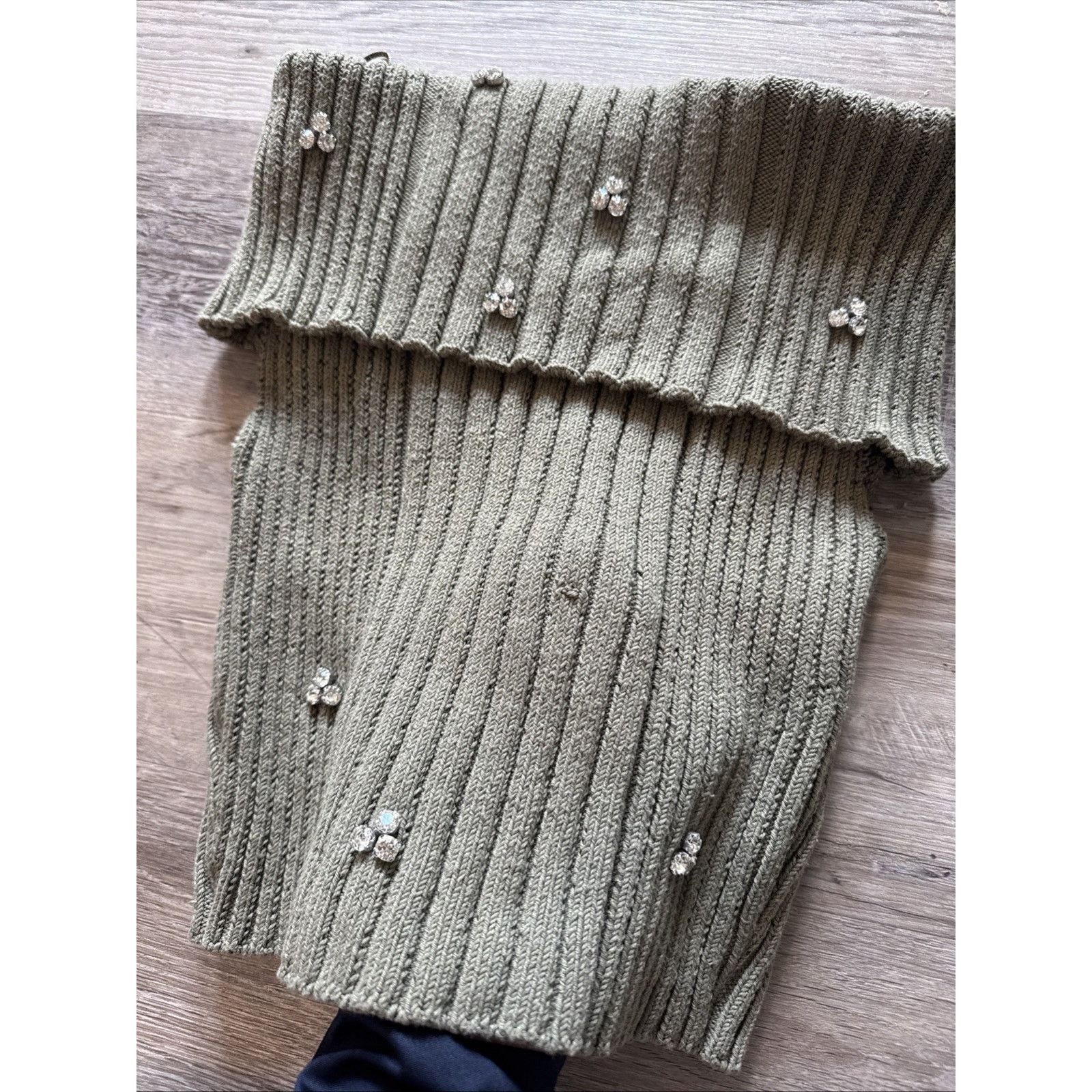 Zara ZARA Jewel Beaded off the shoulder knit top Size XS Size XS / US 0-2 / IT 36-38 - 4 Thumbnail