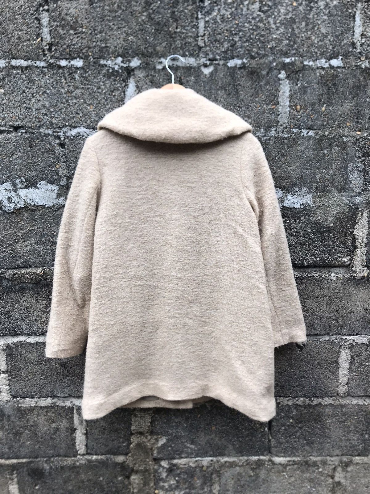 Global Work × Japanese Brand 💥Nice Design Global Work WaterFall Collar Wool Coat Jacket Size M / US 6-8 / IT 42-44 - 14 Thumbnail