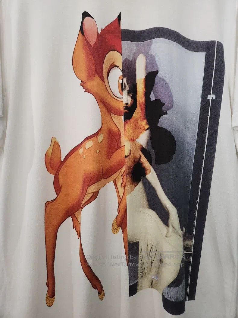 Givenchy Givenchy Classic White Deer Print Round Neck Short Sleeve Size US M / EU 48-50 / 2 - 4 Thumbnail