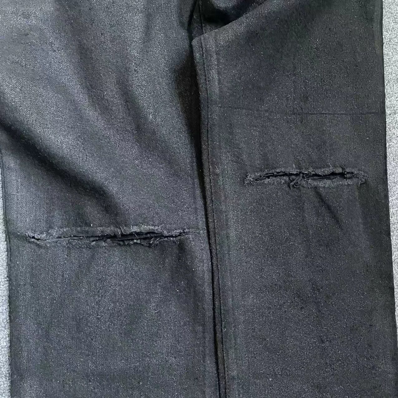 Balmain BALMAIN Distressed Waxed Denim Jeans 33W Chain Size US 33 - 6 Thumbnail