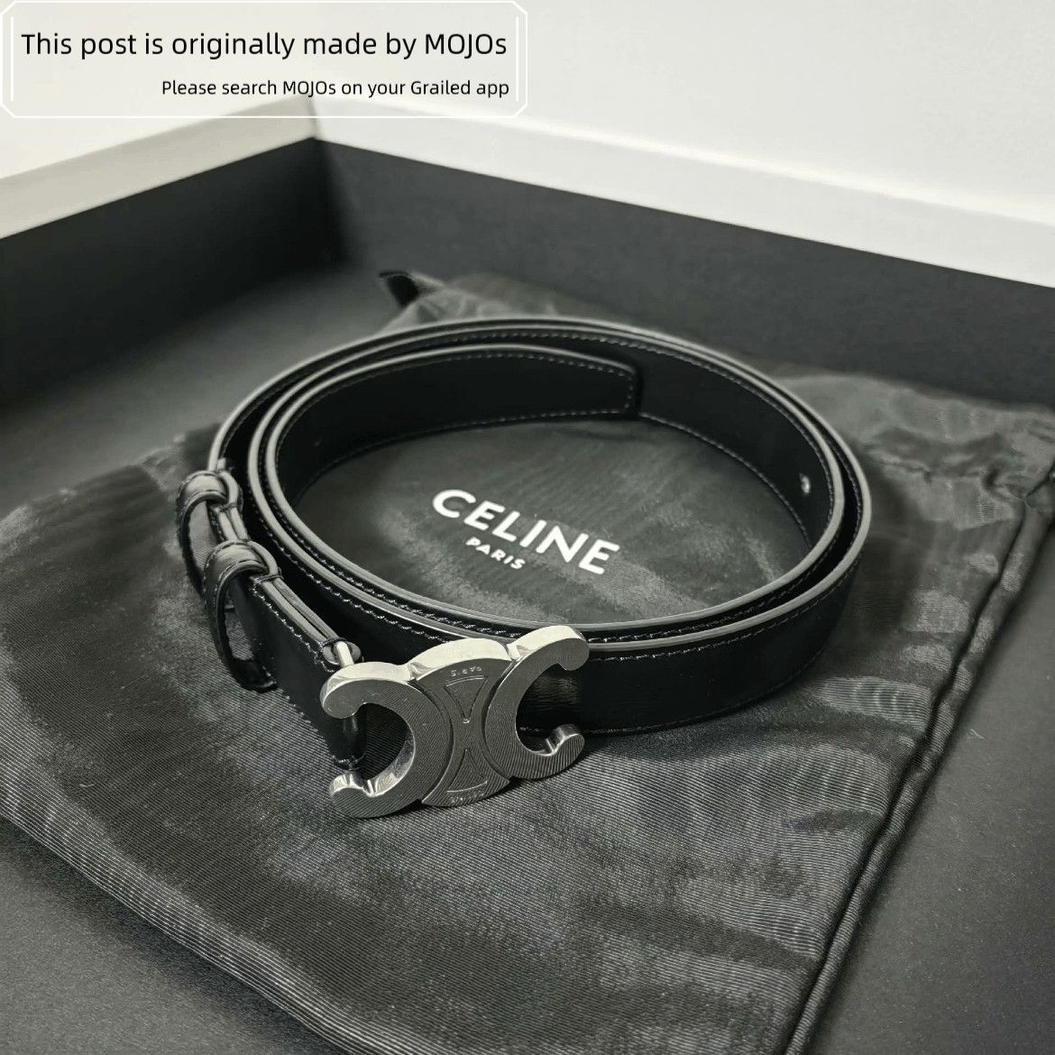 Celine Sz 95 Celine By Hedi Logo Buckle Belt Size ONE SIZE - 1 Thumbnail