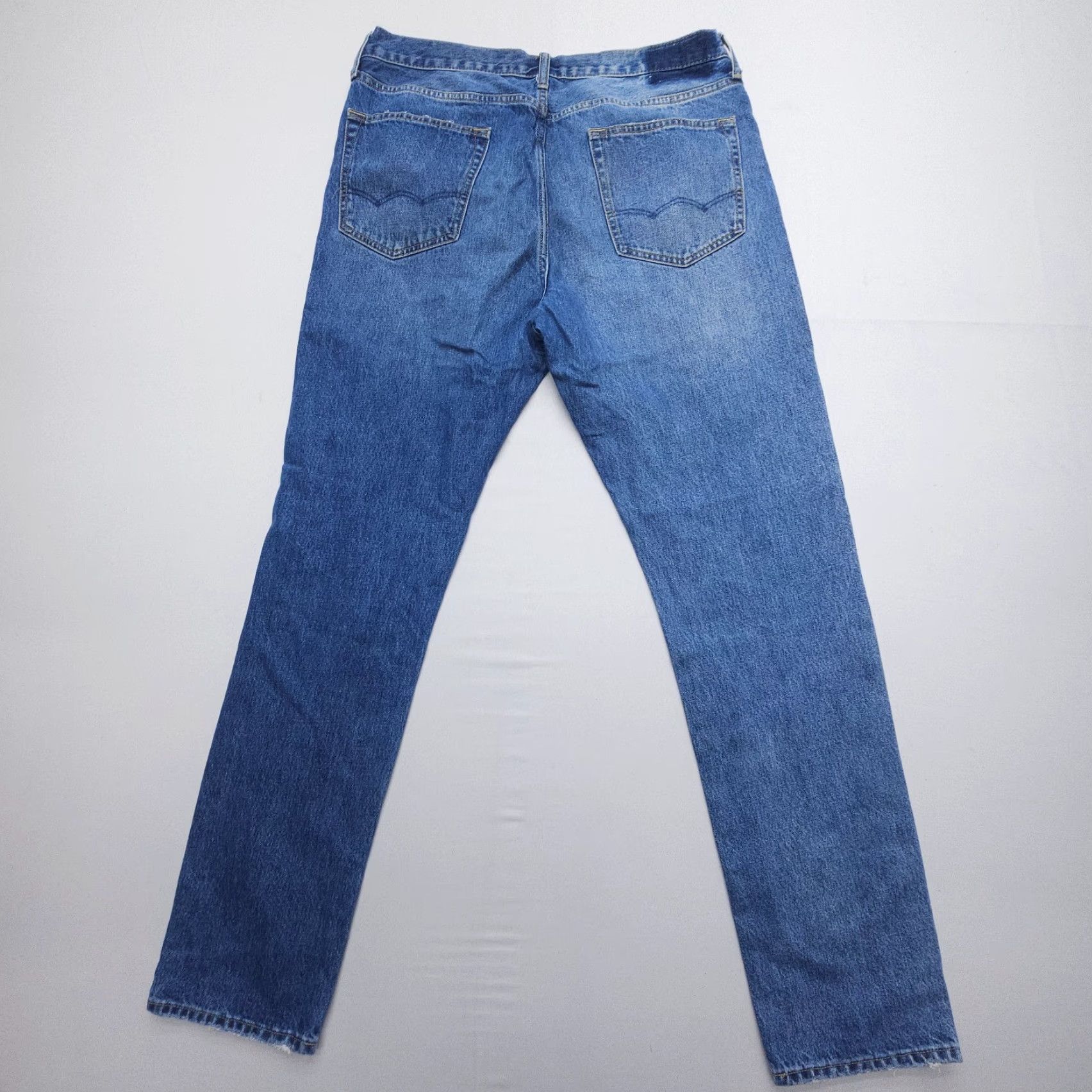 American Eagle Outfitters American Eagle Outfitters Jeans Mens 36 x 33 Hemmed Dark Blue 100% Cotton Straight Denim 5-Pocket USA Theme Mens Size 36 Regular Size US 36 / EU 52 - 2 Thumbnail