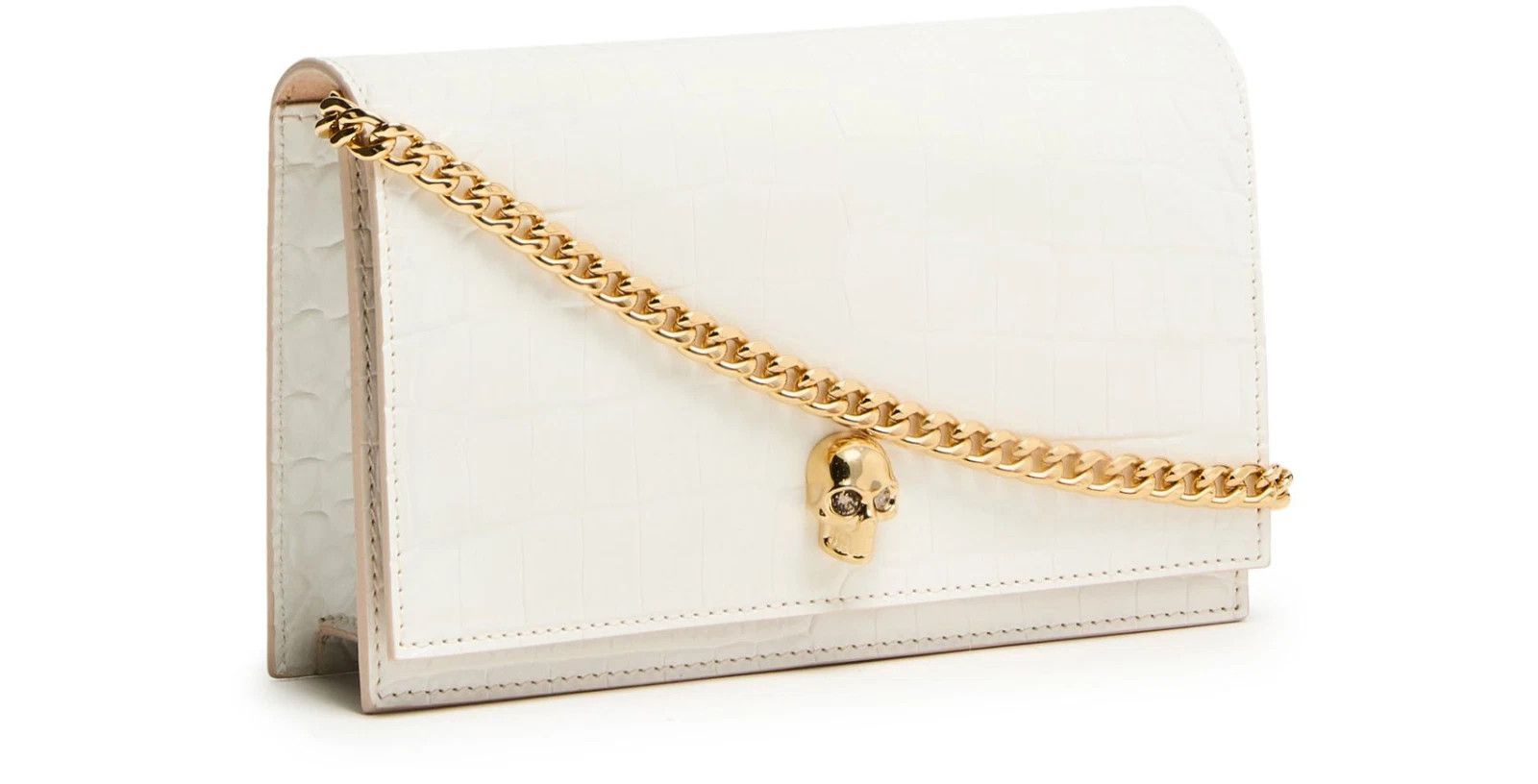 Alexander McQueen MCQUEEN Skull Ivory Leather Small Shoulder Bag Size ONE SIZE - 2 Thumbnail