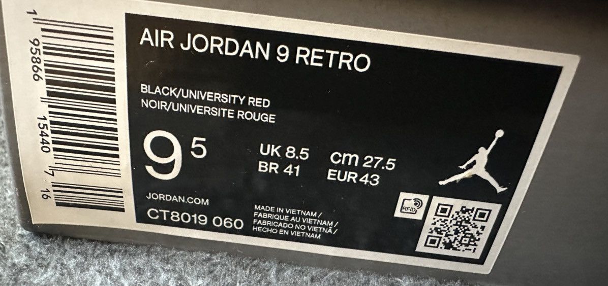 Jordan Brand 2022 Air Jordan 9 Retro “Particle Grey” Size US 9.5 / EU 42-43 - 7 Thumbnail