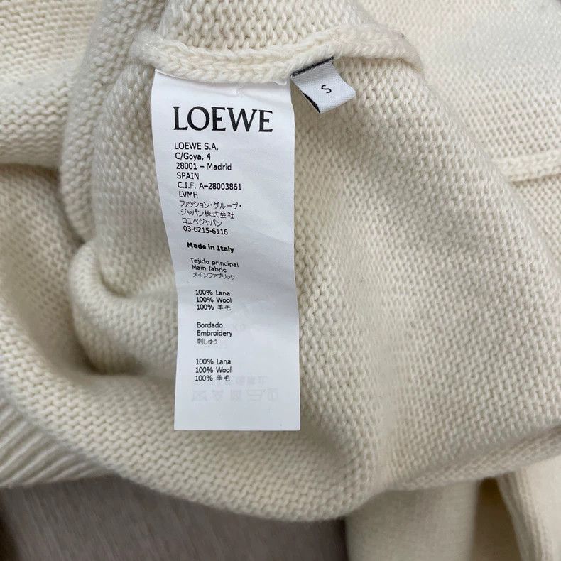 Loewe LOEWE White fluffy heart logo round neck sweater Size S / US 4 / IT 40 - 7 Thumbnail
