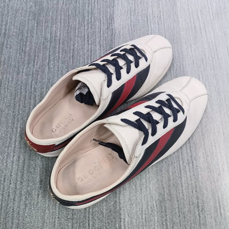 Gucci Gucci Falacer Casual Sneakers in White, Black, Red Size US 10.5 / EU 43-44 - 4 Thumbnail