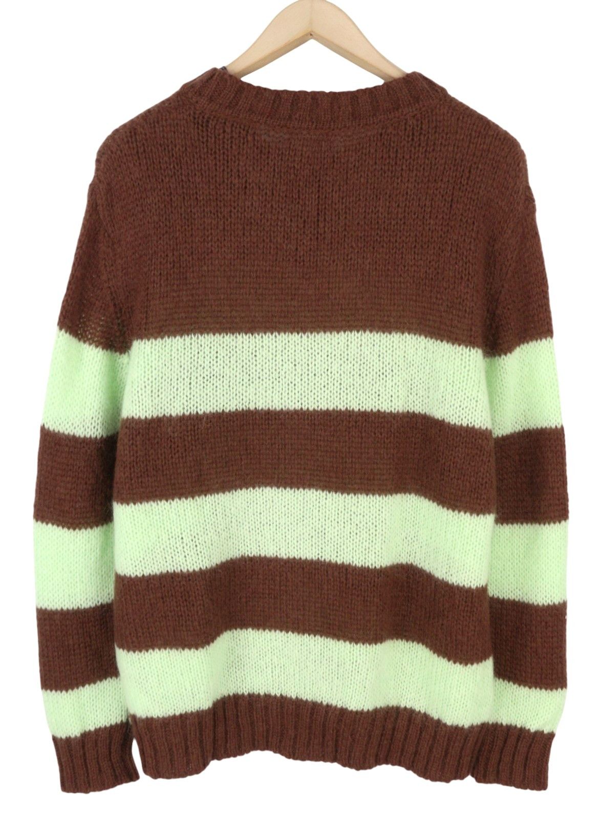Gant MOHAIR STRIPED C-NECK XL Cocoa Bean Wool Blend 88072 Size XL / US 12-14 / IT 48-50 - 4 Thumbnail