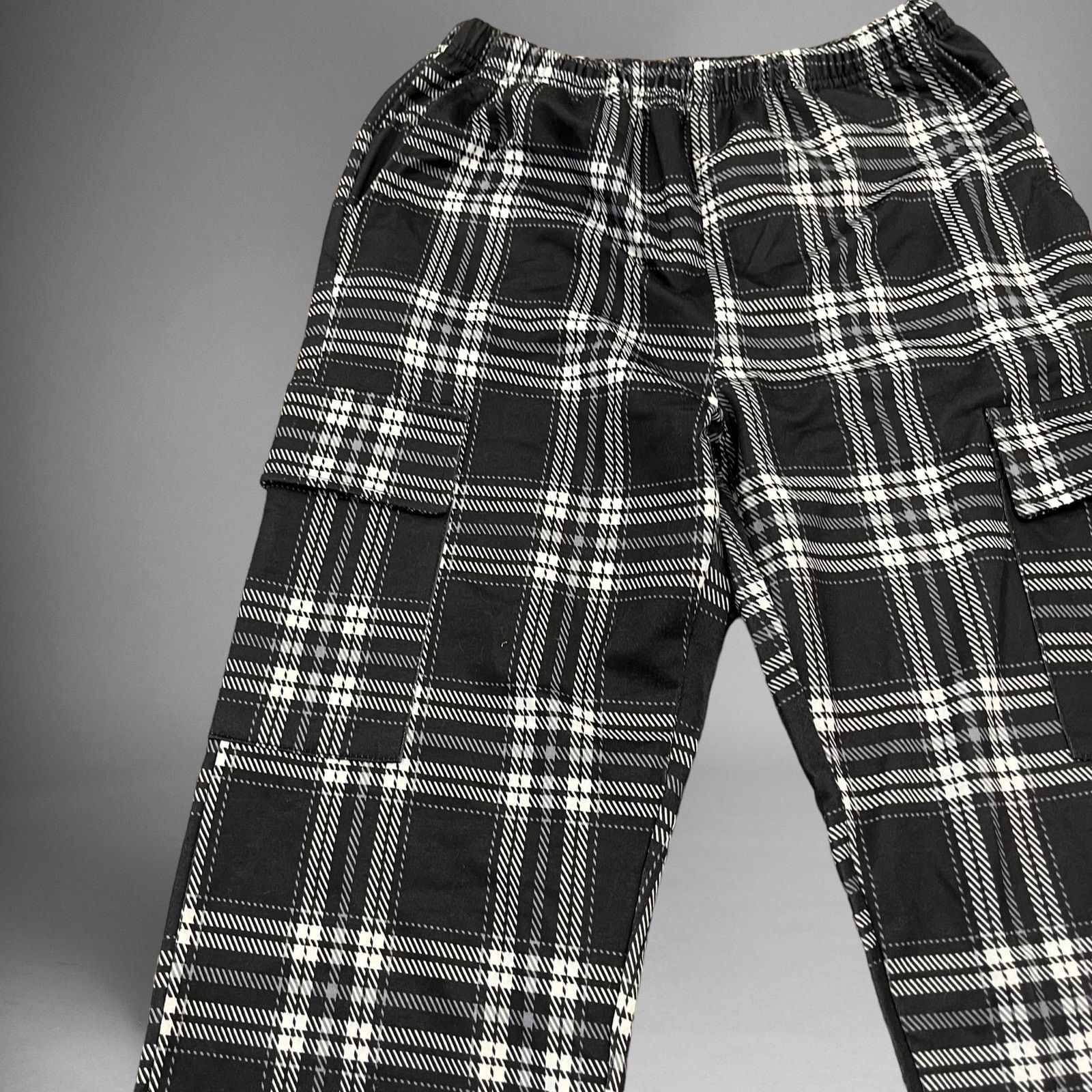 Other Arshiner Plaid Pants Womens Small Cinch Ankle Cozy Elastic Size 28" / US 6 / IT 42 - 3 Thumbnail