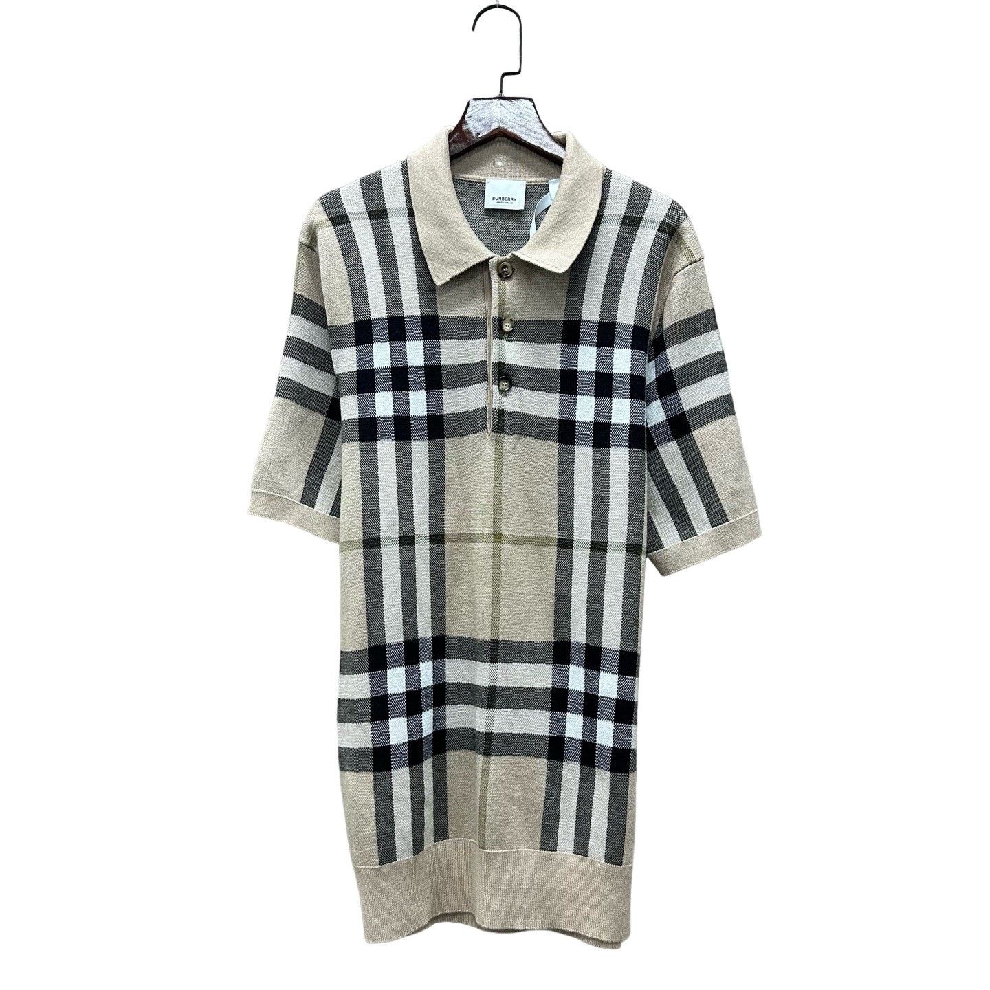 Burberry Burberry Check Silk Blend Polo Shirt Size M Size US M / EU 48-50 / 2 - 1 Thumbnail